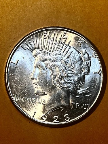1923 S   PEACE Dollar  CH BU + BEAUTIFUL BLAZER