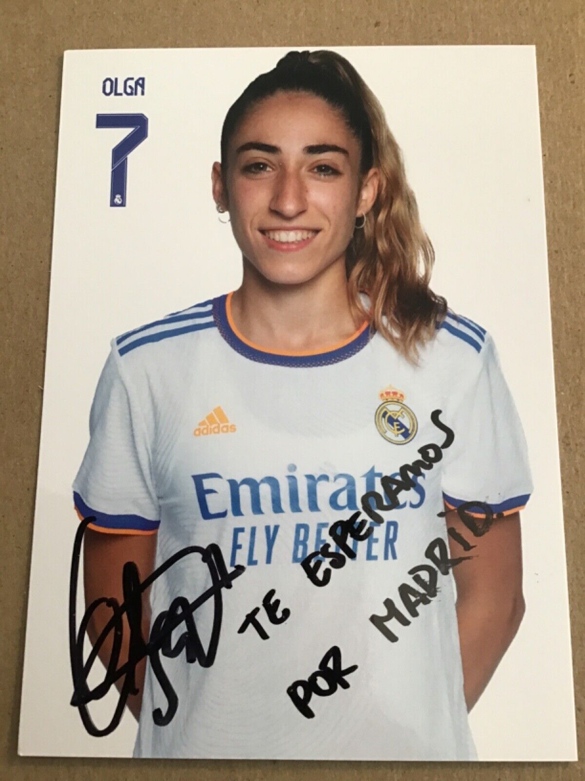 Away Prehistoric a million Olga Carmona, Spain 🇪🇸 Real Madrid Women 2021/22 hand signed | eBay