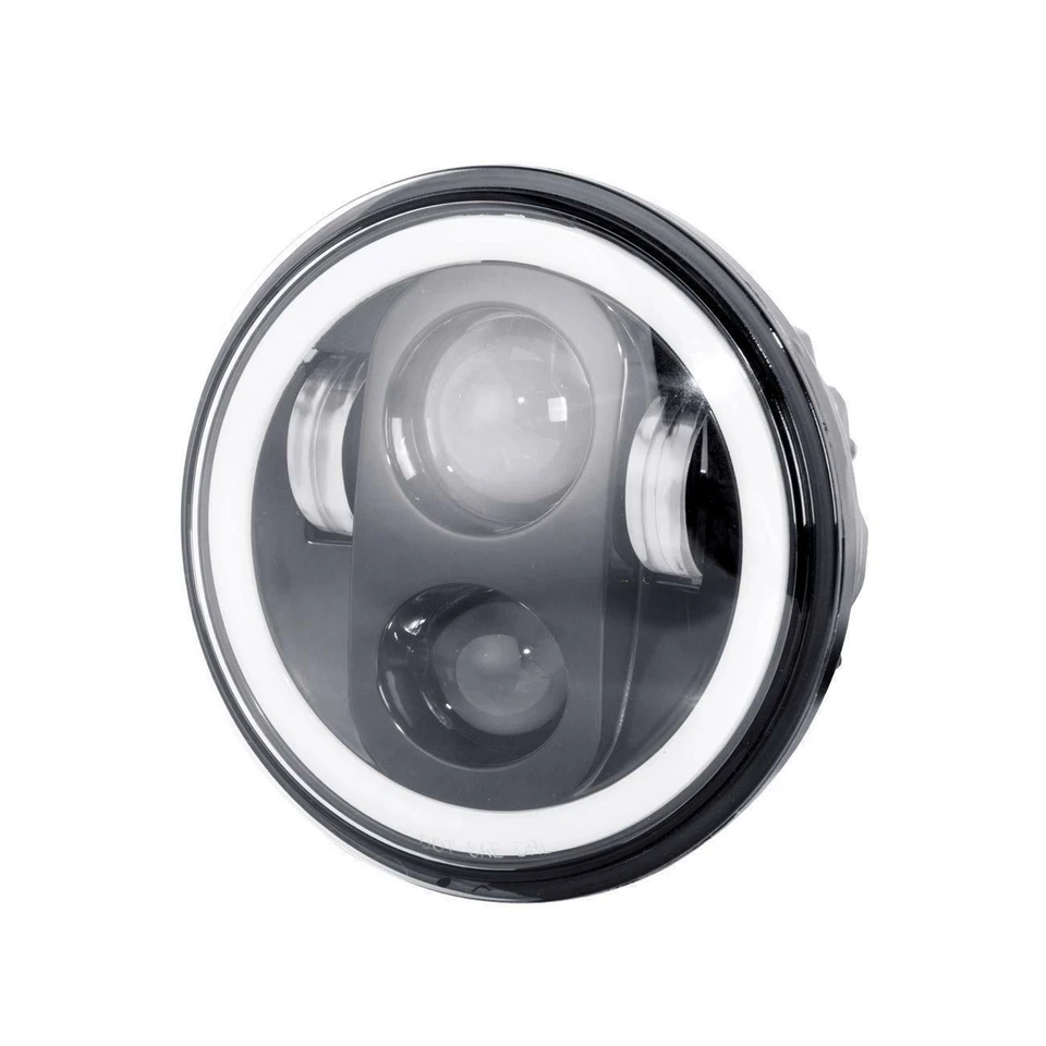 5.75 5-3/4 LED Halo Projector Headlight + 4.5 Fog Passing Light For Harley Dyna - Image 2 of 4