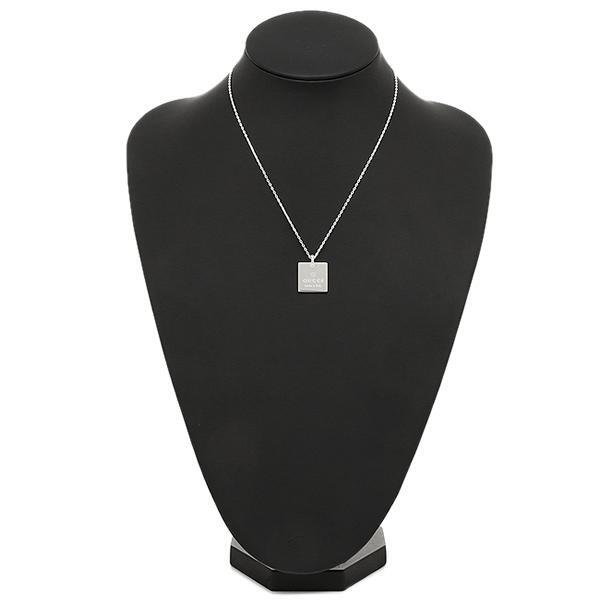 GUCCI Square Tag Plate Logo Engraved Necklace Sv925 Silver GUCCI Square Tag Plate Logo Engraved Necklace Sv925 Silver