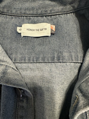Honor The Gift Jean Stallion Work Horse Chore Jacket Sz 10 streetwear oversized - Picture 2 of 12