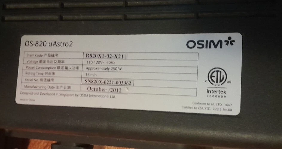 Silla de masaje de cuerpo completo Osim Foto 3 de 4