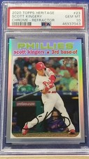 Scott Kingery - 2020 Topps Heritage Chrome Refractor #23  PSA 10   #378/571