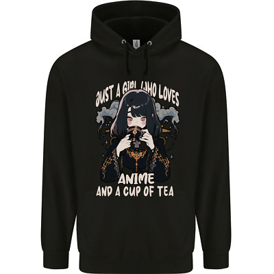 Just A Girl Who Loves Anime & A Cup Of Tea Herren Kapuzenpullover