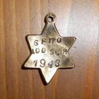 UNIQUE JEWISH HAND-MADE NECKLACE - STAR OF DAVID - FROM 1943 - POLAND