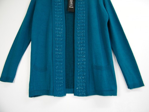 Offene Vorderseite Glänzend L / Ärmel 98% Acryl Strickjacke 7 Farben Größen: S/M - Picture 25 of 67