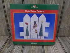 Kurt S Adler Picket Fence Christmas Snowtown Snowman Tree