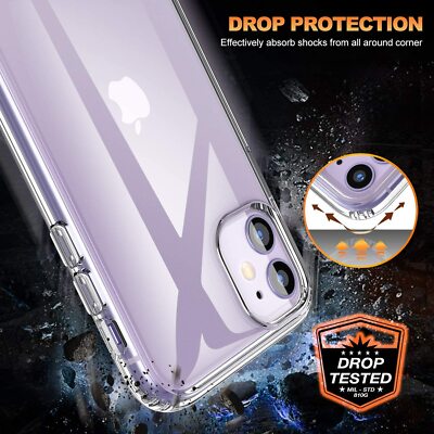 Coque IPhone 11 / 11 Pro / 11 Pro Max + 2 Protections Écran - Silicone Transparent - Neuf