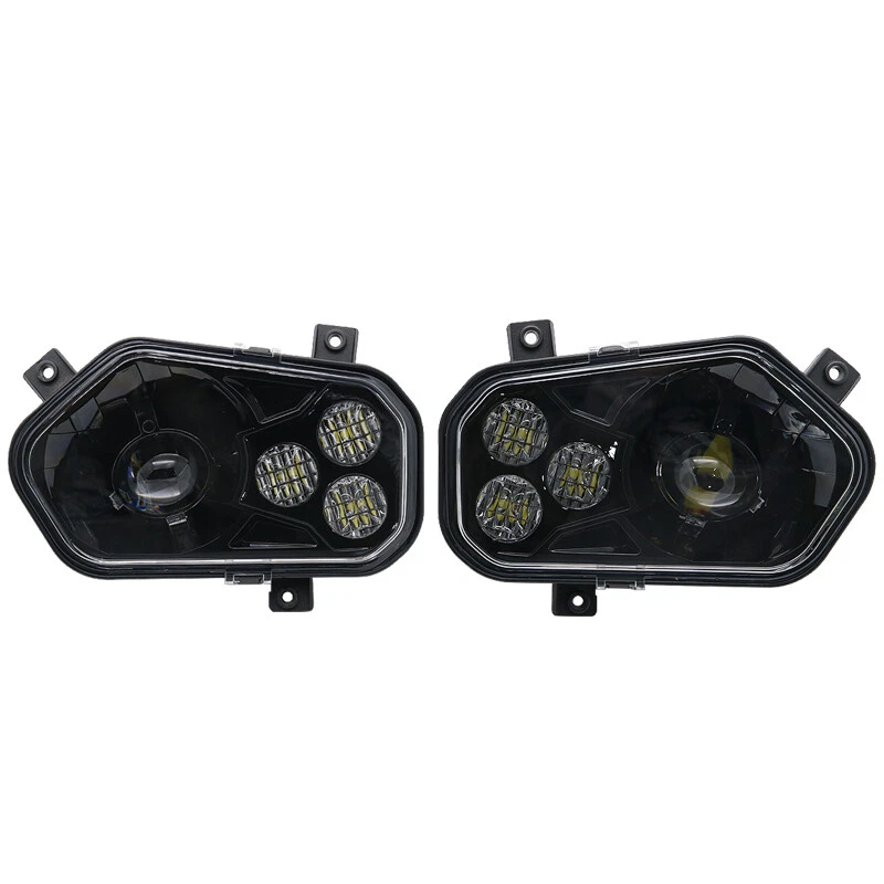 LED Headlight Hi/Low Beam For Polaris RZR XP 900 2011-14 / RZR 800 07-14 UTV ATV - Image 4 of 4