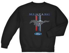 Ford Mustang sweatshirt Men's black ford mustang sweat shirt tri bar pony