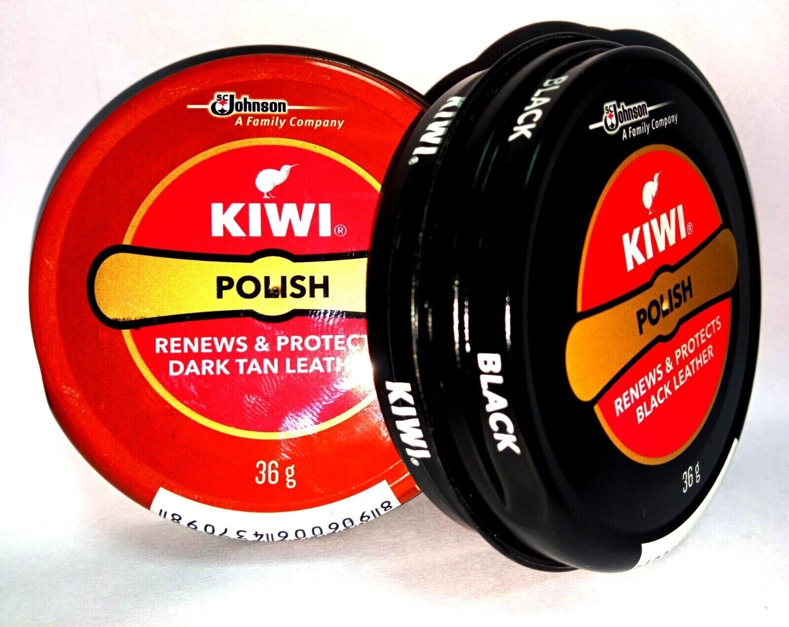 KIWI BLACK or BROWN (Dark Ten) NEUTRAL SHOE POLISH 36g, & Shok Brand Free  Shipp