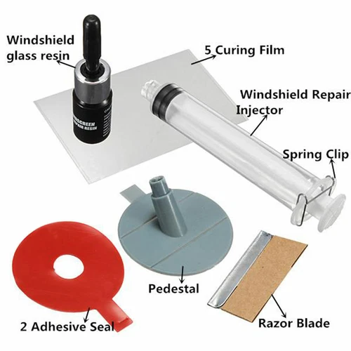 Car Windshield Resin Repair Kit Fix Auto Glass Windscreen Window Crack Chip Tool - Picture 2 of 19