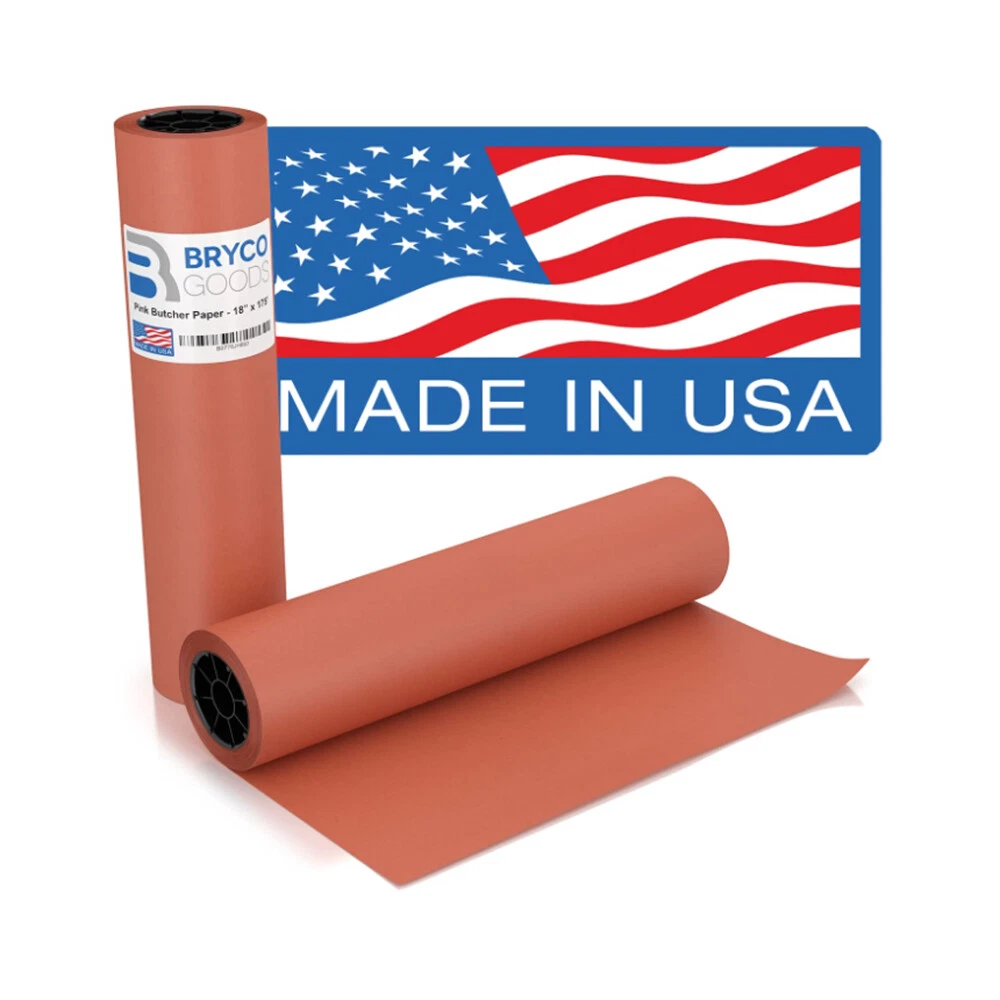 Pink Kraft Butcher Paper Roll,18Inch x 175Feet(2100 Inch), Food Wrapping  Paper