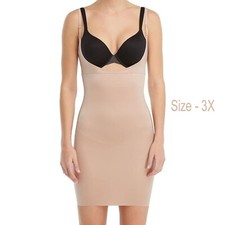 Spanx Sculpting Full Slip Open Bust Smart Grip Slip Nude Shaper Slimmer 3X