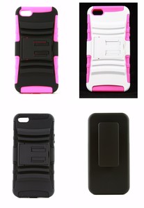 Apple-iPhone-5-5S-SE-Monster-Grip-Dual-layer-3-in-1-Case-amp-Holster-kickstand