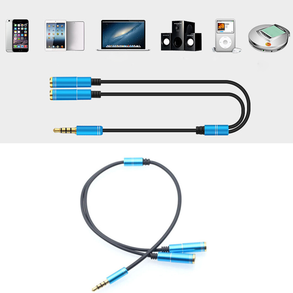 3.5mm Cable Male Female Headphone Extension Cable Headset Splitter