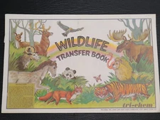 Tri-Chem Liquid Embroidery WILDLIFE BOOK #0541 Hot Iron Transfers Vintage