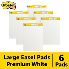 Post-it  Super Sticky Easel Pad 559 VAD 6PK, 25 in. x 30 in., White