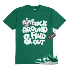 Dunk Malachite Green White Low T Shirt Match GOR