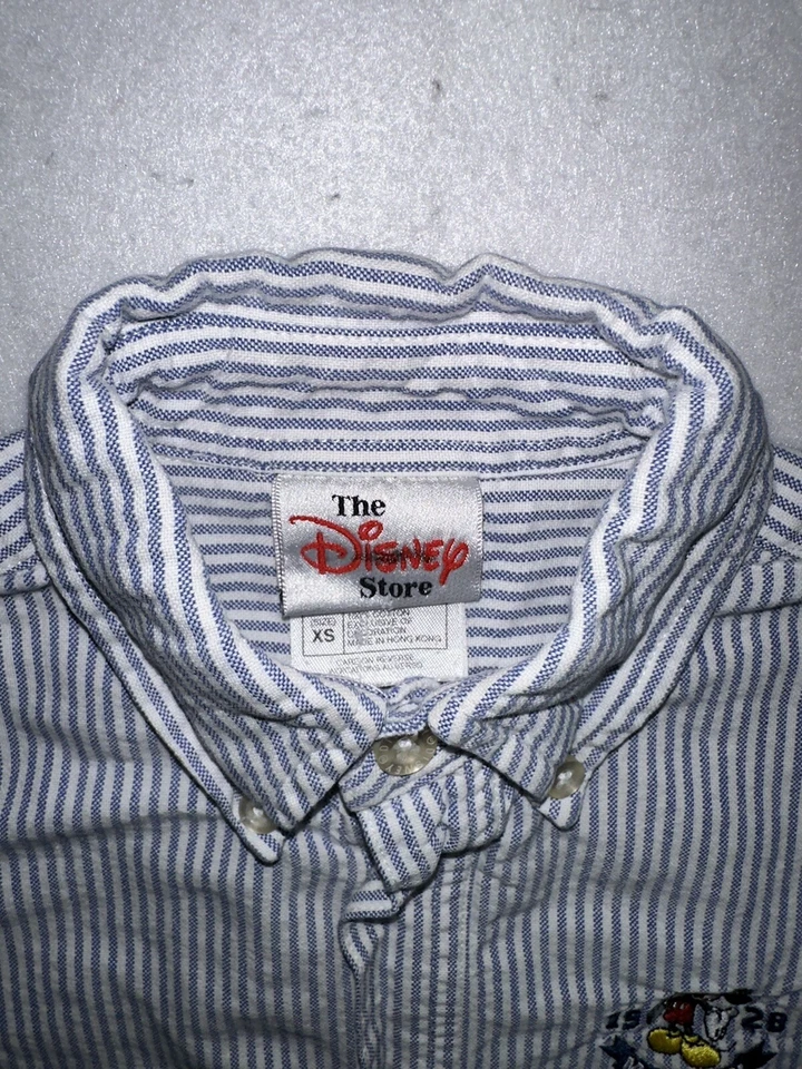 Mickey Mouse Disney XS Boys Striped Button Down Shirt - Image 3 of 4