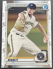 2020 Bowman Chrome Prospects #BCP-140 Nick Bennett - Milwaukee Brewers