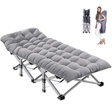 NAIZEA Folding Cot Camping Cot Bed Portable Military Sleeping Cots W/Mattress