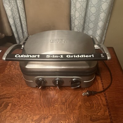 Cuisinart GR-4N 5-in-1 Fold Out Griddle Grill Griddler Panini Press
