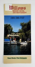1987 Charlestown RI Willows Resort Motel Restaurant Vintage Travel Brochure