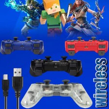 For Playstation 3 Wireless Bluetooth Video Game PS3 Controller Gamepad Red/Blue