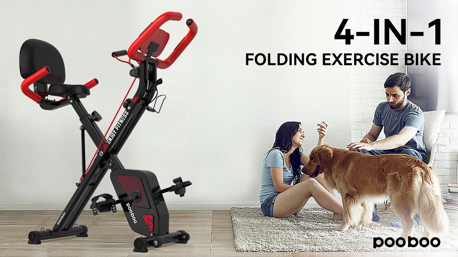 3in1 Foldable Exercise Bike Indoor Cycling Bike Magnetic Stationary Bike Fitness