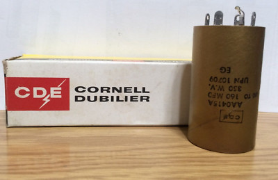 Cornell Dubilier Modèle: Wbr50-50 Condensateur, 50 Mfd. Neuf Stock Ancien