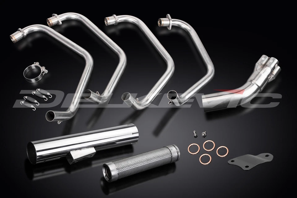 Silenciador recto de acero inoxidable Kawasaki KZ1000 MKII A3 A4 1979-1980 4-1 Foto 3 de 4