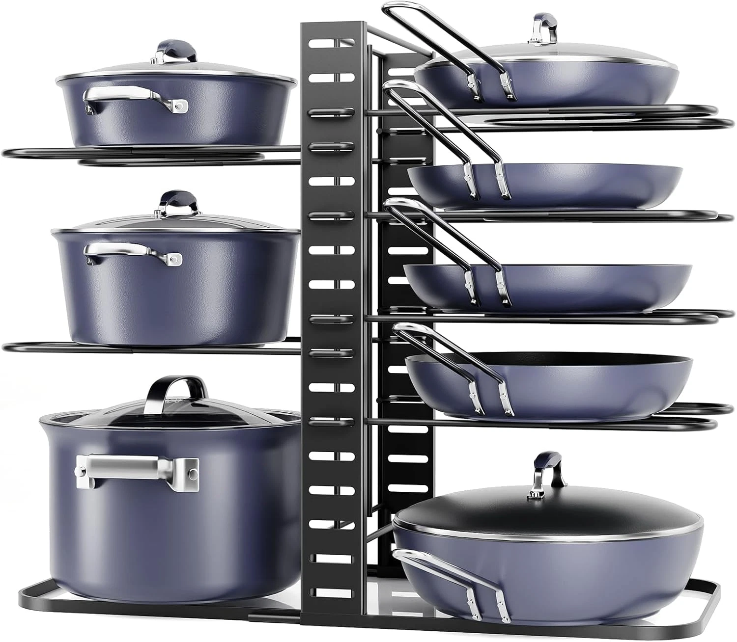 Pots and Pans Organizer: under Cabinet, Adjustable 8-Tier Pot Organizers inside
Opens in a new windo