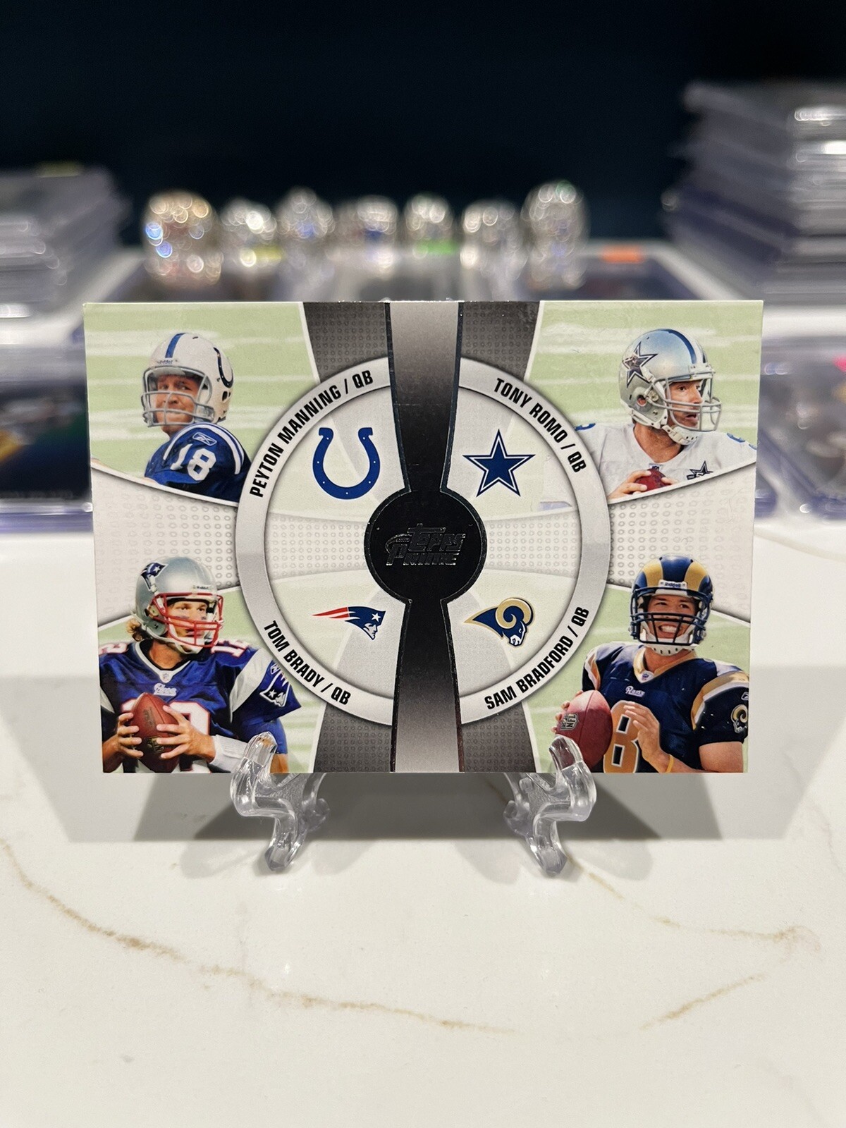 2010 Topps Prime Patriots Tom Brady Peyton Manning Tony Romo 4Q-28 ...