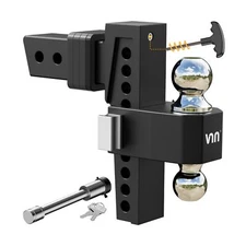 VNN Adjustable Drop Hitch, Dual-Ball(2'', 2-5/16'') Trailer Hitch, 8 Inch Dro...