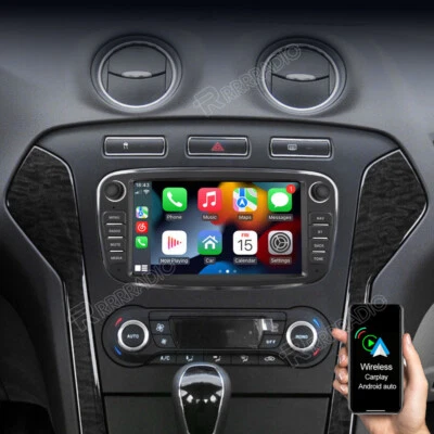 64GB Android 15 Autoradio Carplay GPS Navi RDS Für Ford Focus MK2 Mondeo C S Max - Bild 1 von 4