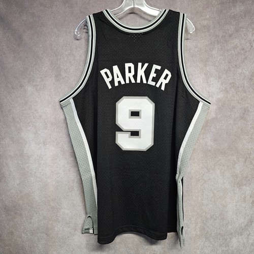 NWT Mitchell & Ness 2001 San Antonio Spurs Tony Parker 9 Swingman Jersey 2XL - Picture 7 of 8