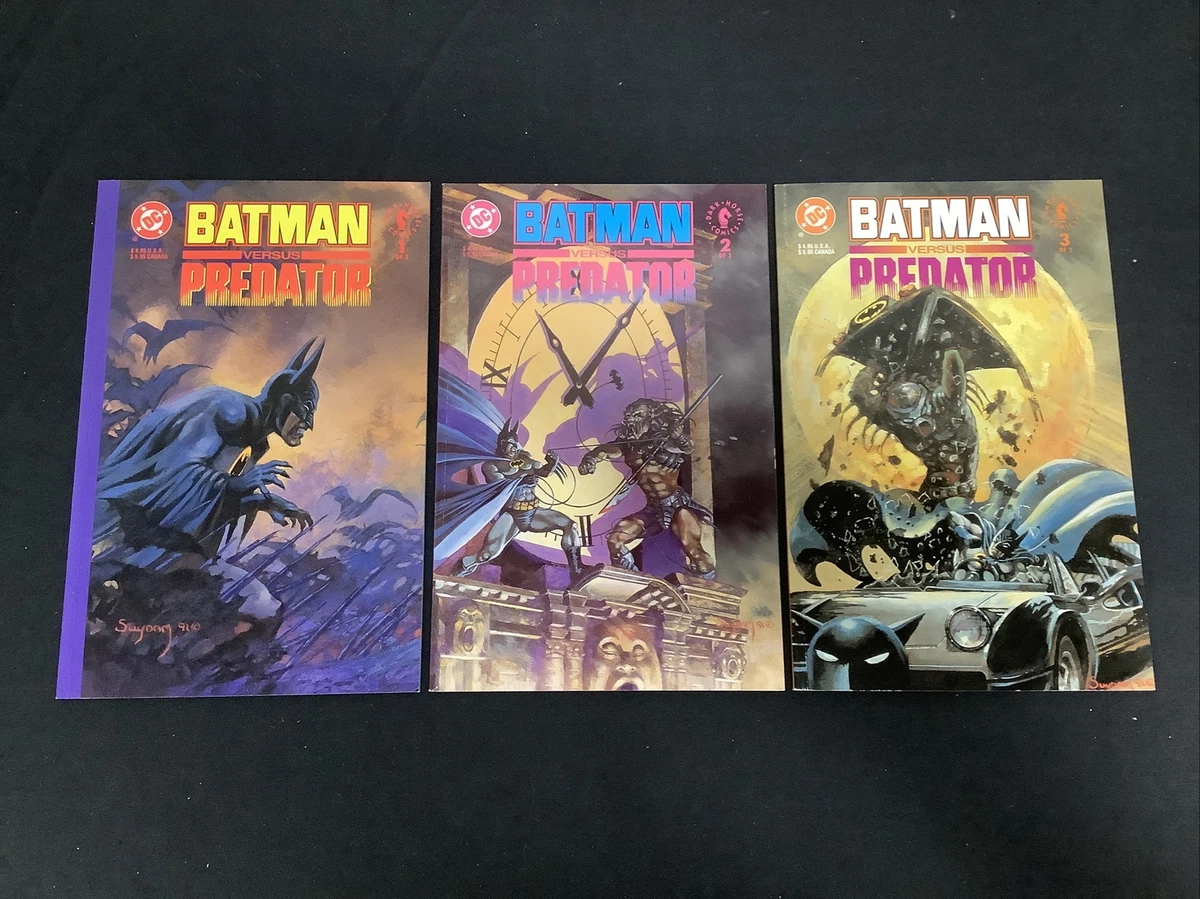 BATMAN Versus PREDATOR #1-3 (DC Comics 1991) Complete With Trading cards |  eBay