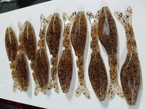 CHATTERBAIT, BLADED JIG, SWIM JIG TRAILER - 4' (PUMPKIN PEPPER) 10 PACK KNOBLAUCH + SALZ - Bild 1 von 2