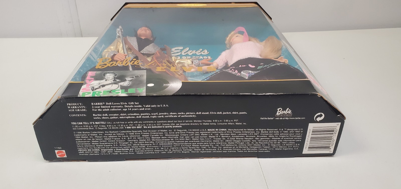 Barbie Loves Elvis Collector Edition Doll Gift Set 1996 Mattel New Sealed 17450