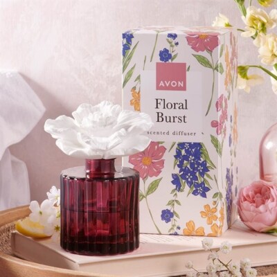 AVON FLORAL BURST DUFTENDER KERAMIK DIFFUSOR ~ * BRANDNEU IN DEKORATIVER BOX *
