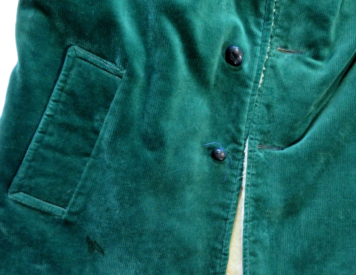 1960's Vintage Rancher Style Fleece Coat Jacket Green… Gem