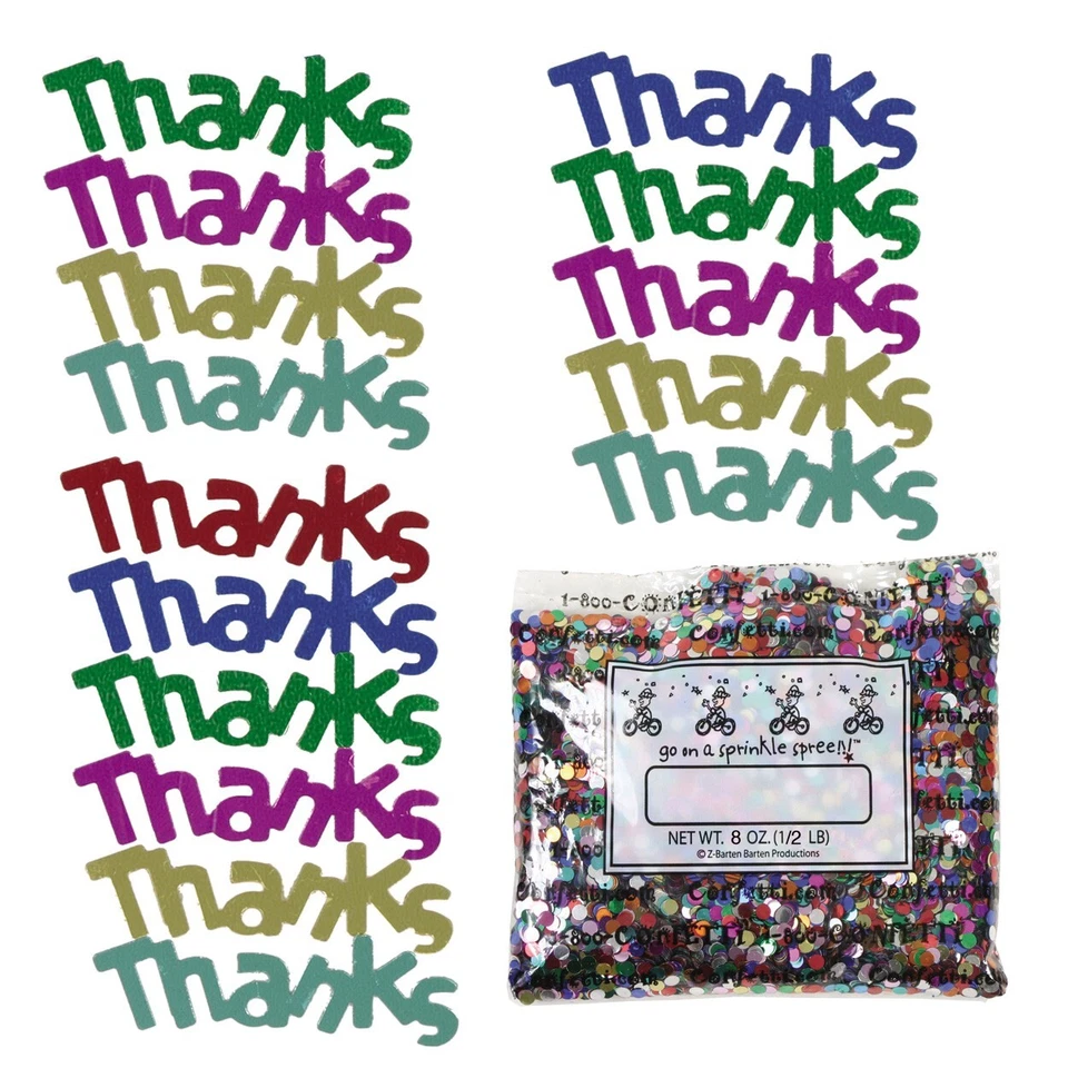 Mezcla de fiesta de agradecimiento confeti Word - 2 piezas o 1/2 libras - ENVÍO GRATUITO (7887) Foto 3 de 4