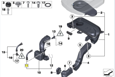 専用·° BMW GENUINE AIR PIPE / CRANK CASE / ROCKER COVER VENT PIPE