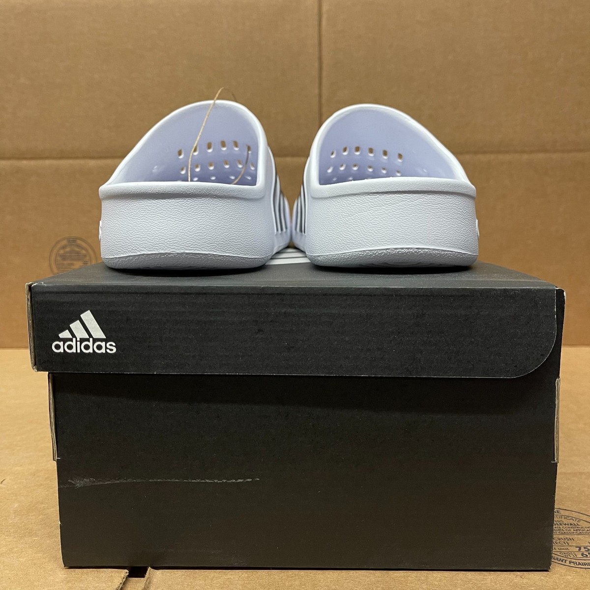 Adidas Originals Adilette Clog White Black Sandals New Men Adidas Originals Adilette Clog White Black Sandals New Men
