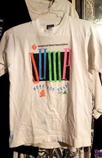 Vintage Jump Rope For Heart Tee Shirt Small Screen Stars Best VTG Single Stitch