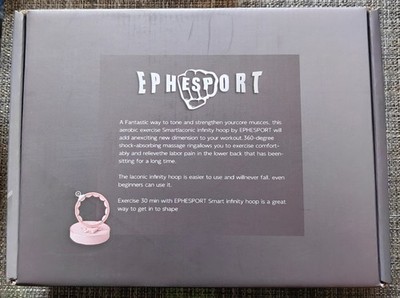 EPHESPORT Silent Infinity Smart Weighted Hula Hoop Counter Gray 22-44'' NEW