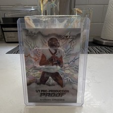 Leaf Flash Kyron Drones 1/1 Pre-Production Proof Virginia Tech Hokies