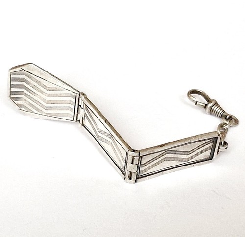 ARt Deco Taschenuhrkette Uhrenkette Chatelaine 830er Silber um 1920 Z742