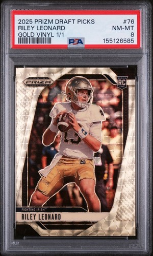 Riley Leonard [Gold Vinyl] #76 2025 Panini Prizm Draft Picks card